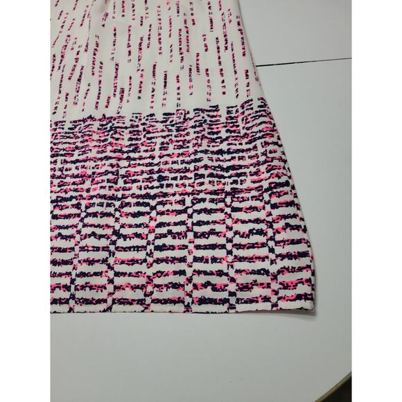 Skies Are Blue Womens Small Dress Blue Pink Criss Cross Back V Neck Lined Mini - Picture 2 of 12